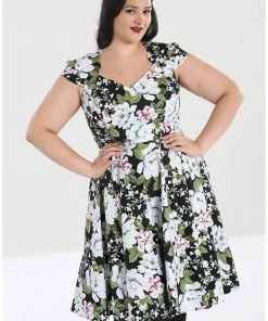 New In Hell Bunny Alba 50's Swing Dress Black