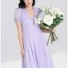 Hell Bunny Frilly Sundae 40's Dress Lavender New In