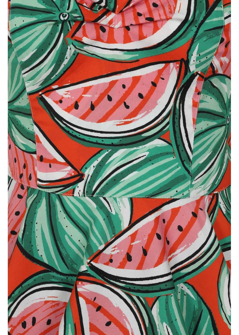 New In Hell Bunny Melonie 50's Swing Dress Orange