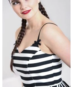 Hell Bunny Juno 50's Swing Dress Black White New In