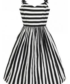 Hell Bunny Juno 50's Swing Dress Black White New In