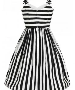 Hell Bunny Juno 50's Swing Dress Black White New In