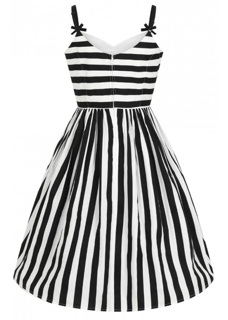 Hell Bunny Juno 50's Swing Dress Black White New In