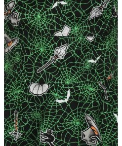 Hell Bunny Hex Spiderweb 50's Mid Swing Dress Black New In