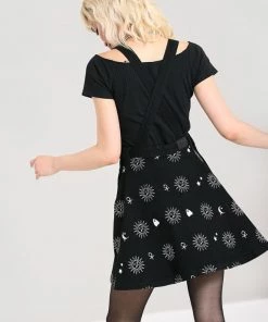 New In Hell Bunny Oculus Pinafore 60's Dress Black