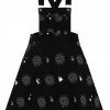 New In Hell Bunny Oculus Pinafore 60's Dress Black