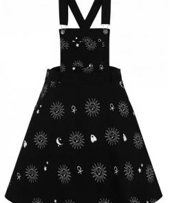 New In Hell Bunny Oculus Pinafore 60's Dress Black