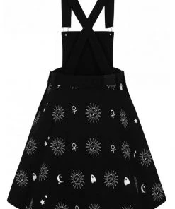 New In Hell Bunny Oculus Pinafore 60's Dress Black