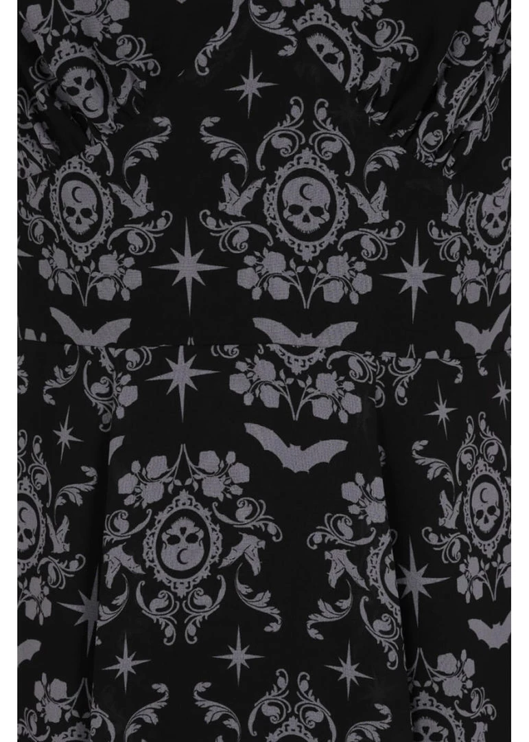 Hell Bunny Lost Whispers 70's Dress Black