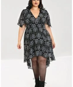 Hell Bunny Lost Whispers 70's Dress Black