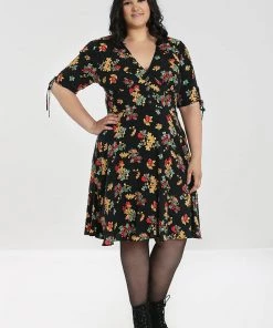 Hell Bunny Aurelia Mid 40's A-Line Dress Black
