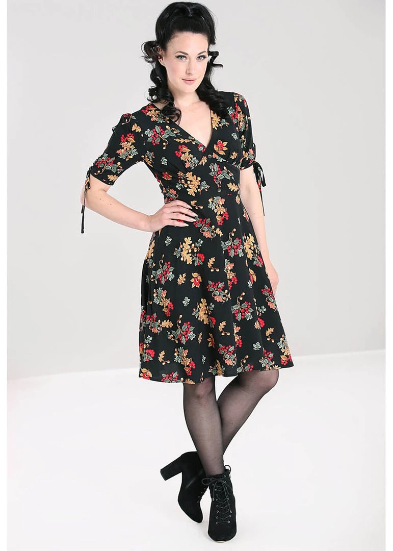 Hell Bunny Aurelia Mid 40's A-Line Dress Black