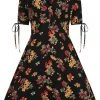 Hell Bunny Aurelia Mid 40's A-Line Dress Black
