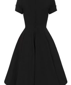 Hell Bunny Riley 40's Swing Dress Black New In