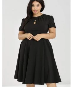 Hell Bunny Riley 40's Swing Dress Black New In