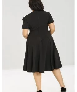 Hell Bunny Riley 40's Swing Dress Black New In
