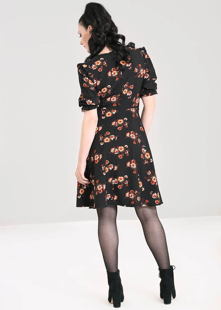 Hell Bunny Orla 40's Dress Black New In