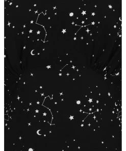 Hell Bunny Zodiac 70's Maxi Dress Black New In