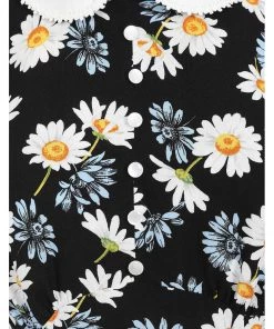 Hell Bunny Daisy 60's Mini Dress Black New In