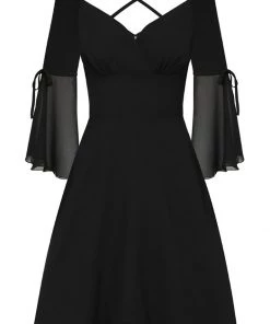 New In Hell Bunny Zelena 70's Dress Black