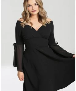 New In Hell Bunny Zelena 70's Dress Black