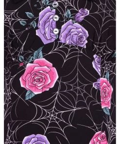 New In Hell Bunny Eloise Spiderweb 60's Mini Dress Black