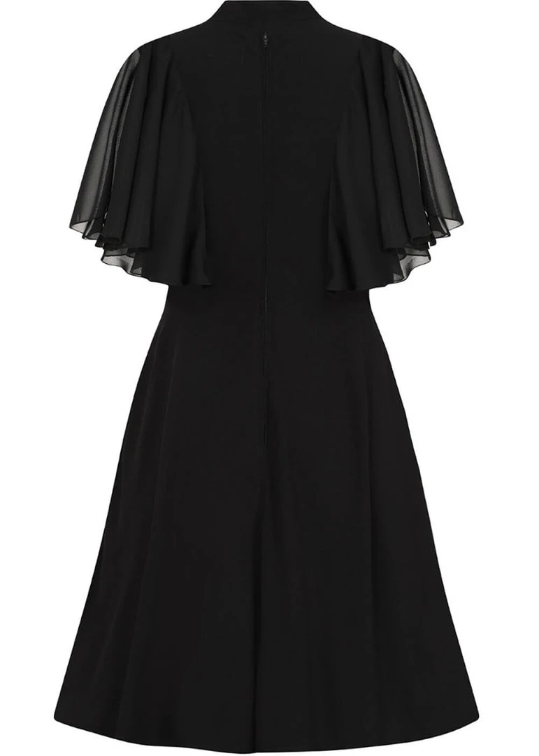 Hell Bunny Isabelle 70's Dress Black