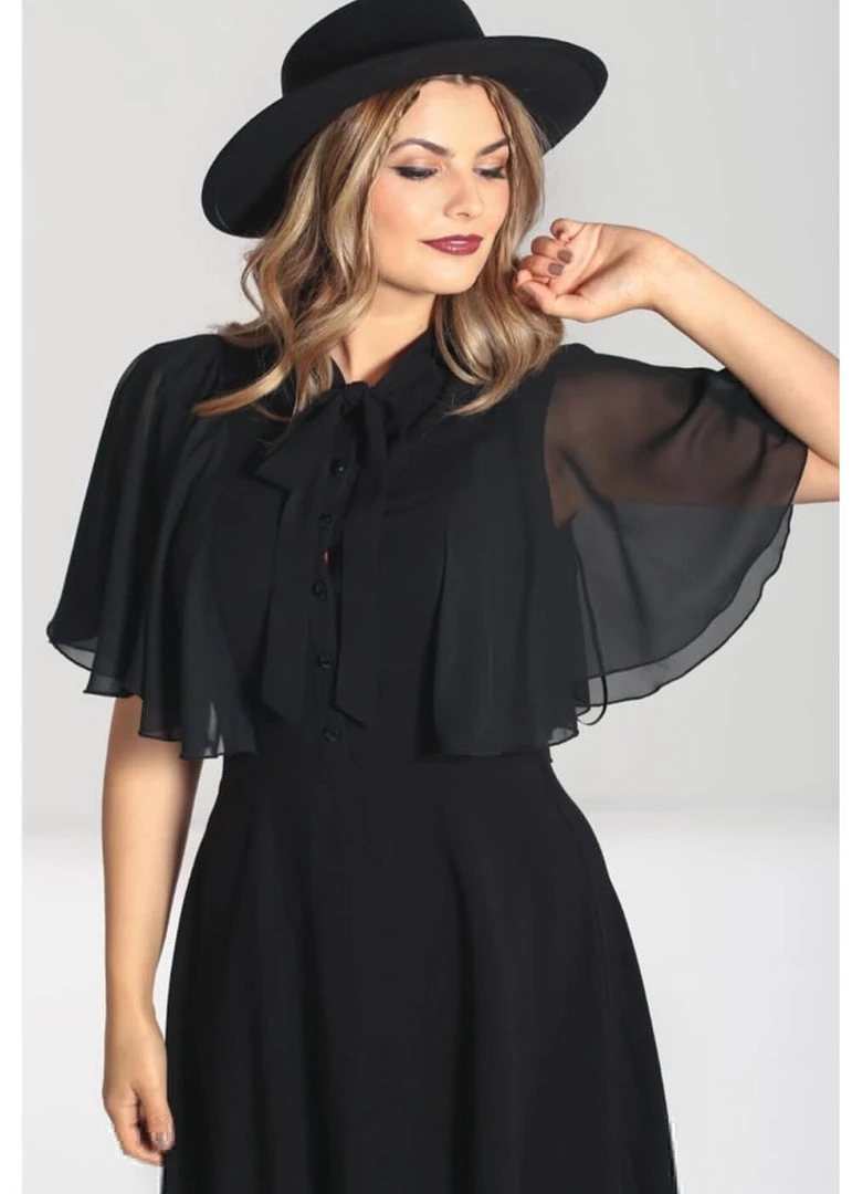 Hell Bunny Isabelle 70's Dress Black