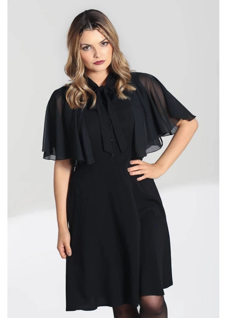 Hell Bunny Isabelle 70's Dress Black