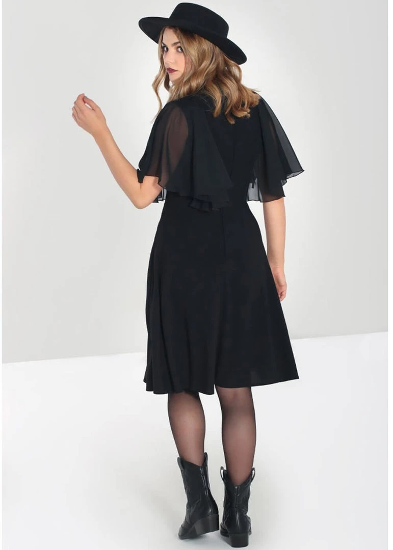 Hell Bunny Isabelle 70's Dress Black