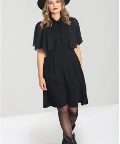 Hell Bunny Isabelle 70's Dress Black