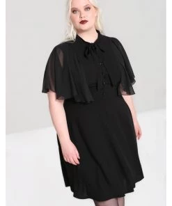 Hell Bunny Isabelle 70's Dress Black