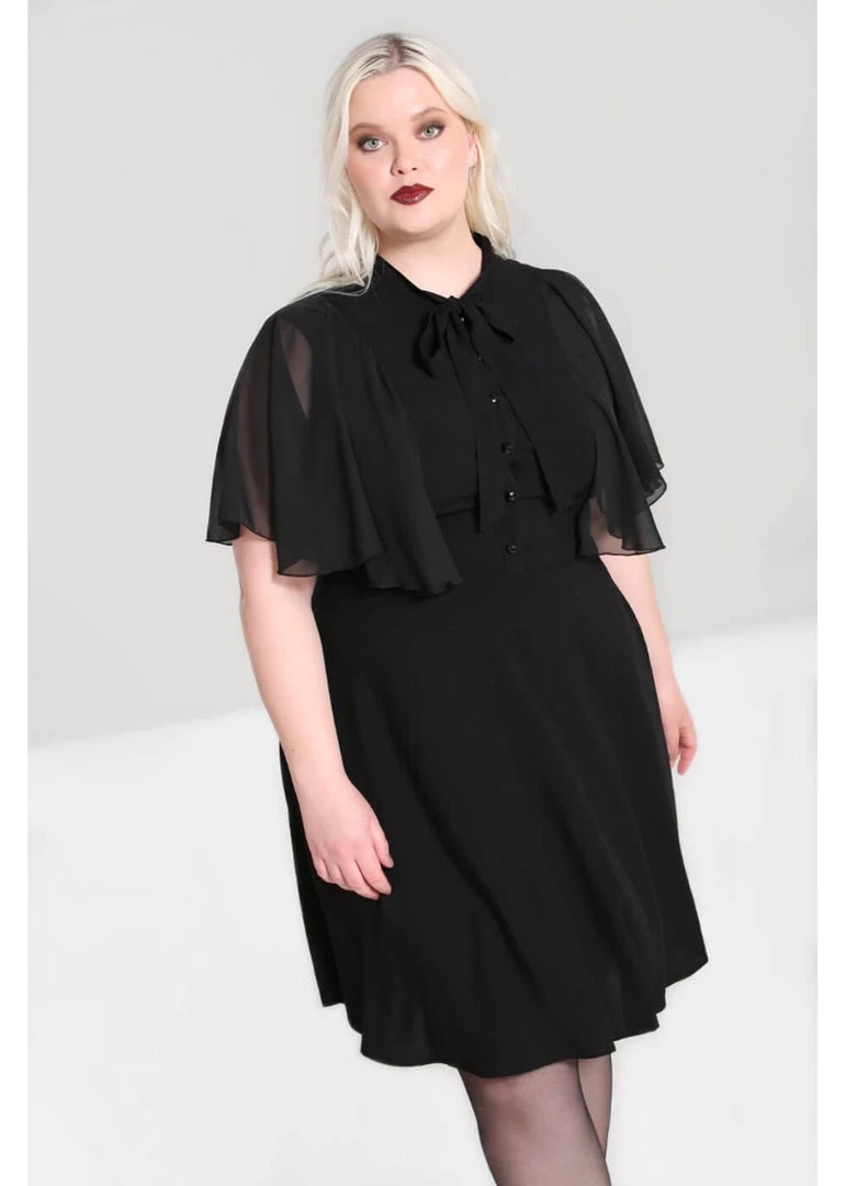 Hell Bunny Isabelle 70's Dress Black