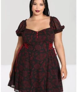 Hell Bunny Clarice Snake 60's Mini Dress Black New In