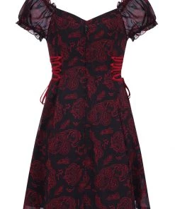 Hell Bunny Clarice Snake 60's Mini Dress Black New In