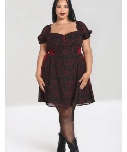 Hell Bunny Clarice Snake 60's Mini Dress Black New In