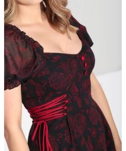 Hell Bunny Clarice Snake 60's Mini Dress Black New In