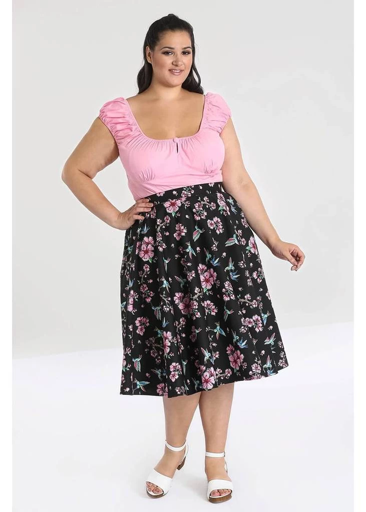 Hell Bunny Madison Hummingbird 50's Swing Skirt Black