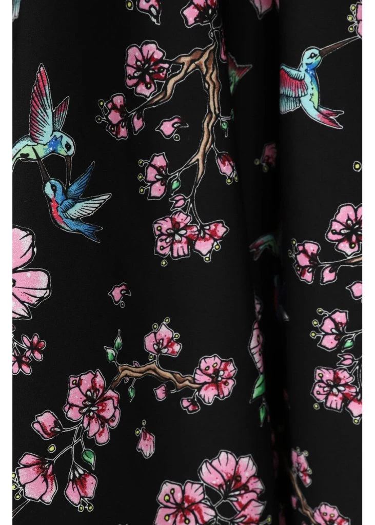 Hell Bunny Madison Hummingbird 50's Swing Skirt Black