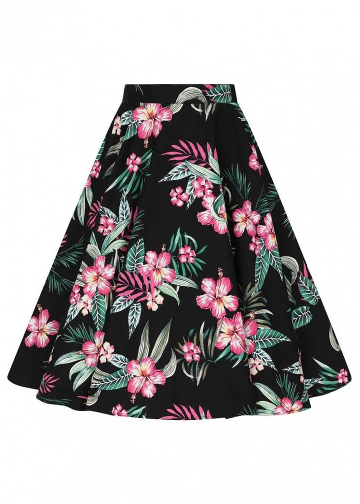 Hell Bunny Kalani 50's Swing Skirt Black