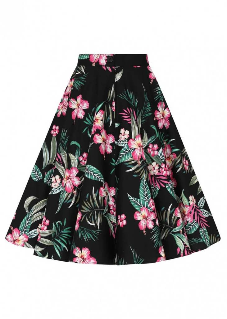 Hell Bunny Kalani 50's Swing Skirt Black