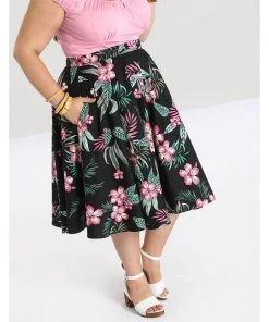 Hell Bunny Kalani 50's Swing Skirt Black