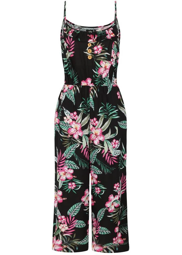 Hell Bunny Kalani 40's Jumpsuit Black New In