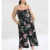 Hell Bunny Kalani 40's Jumpsuit Black New In