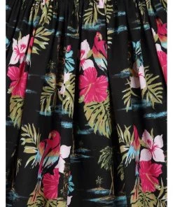 Hell Bunny Noa Noa Tiki 50's Swing Skirt Black