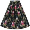 Hell Bunny Noa Noa Tiki 50's Swing Skirt Black