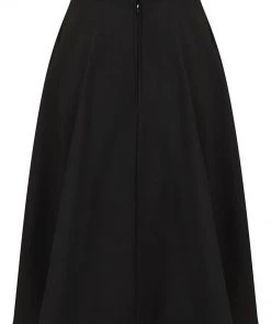 Hell Bunny Amelie 50's Swing Skirt Black New In