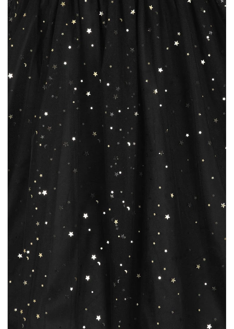 Hell Bunny Infinity Stars 50's Tulle Party Skirt Black