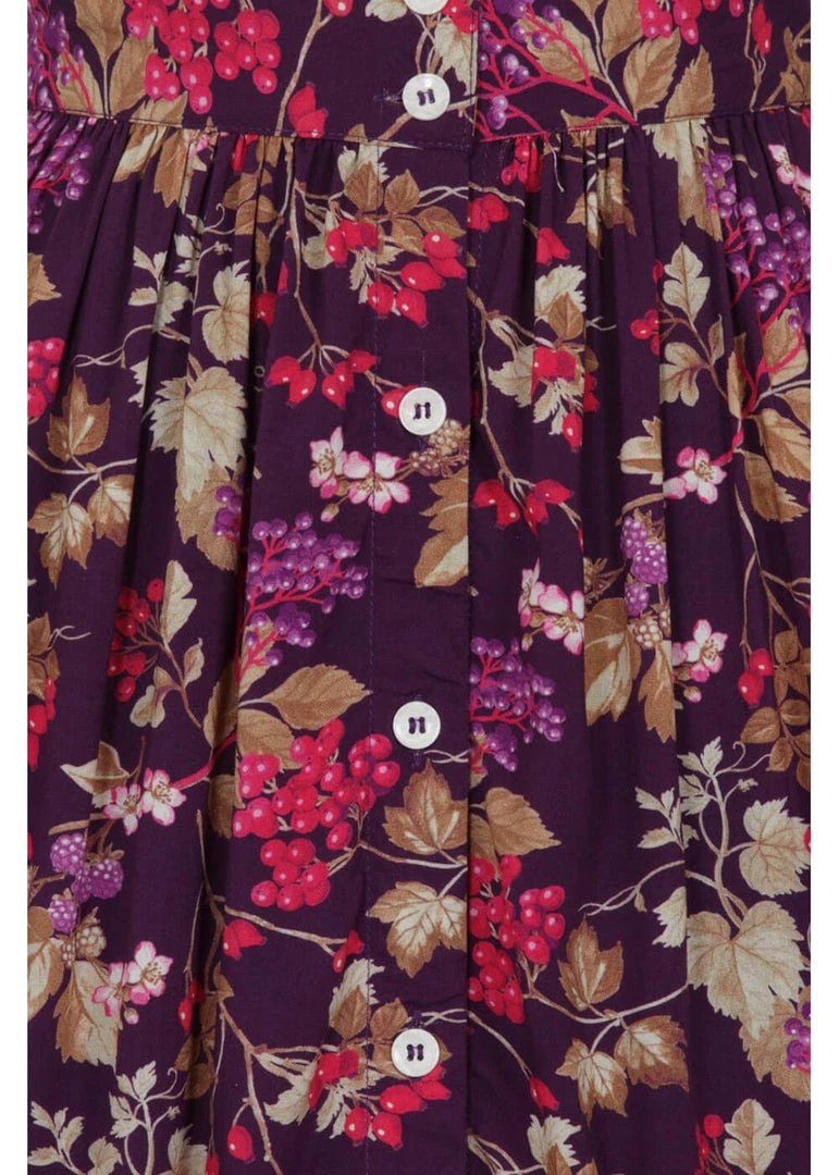 Hell Bunny Berry Crush 50's Swing Skirt Purple