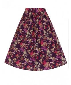 Hell Bunny Berry Crush 50's Swing Skirt Purple
